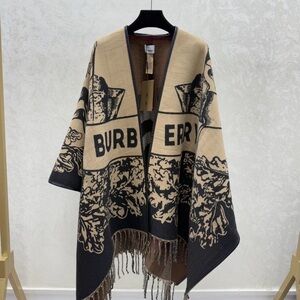 Burberry Reversible Warhorse RiderCheck Wool Shawl